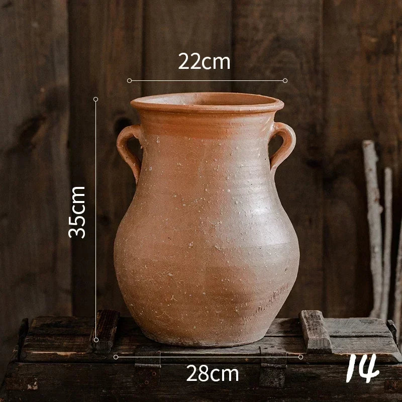 Rustic pottery gardeners for interior and exterior decoration - 14