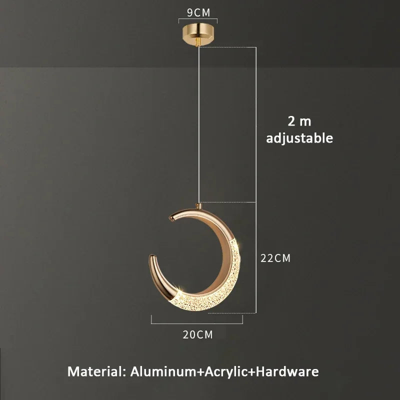 Modern creative study lamp for interior decoration - Lune / 220V / Neutral Light