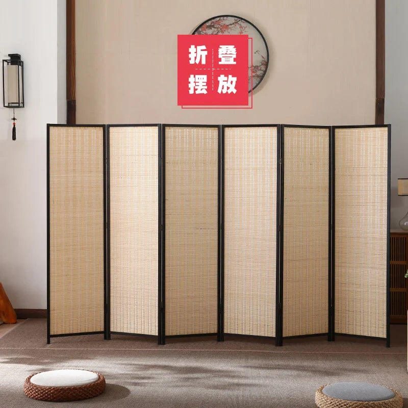 Living room partition screen, simple folding bedroom, shelter, mobile home, simple modern Chinese and Japanese style solid wood - view 4