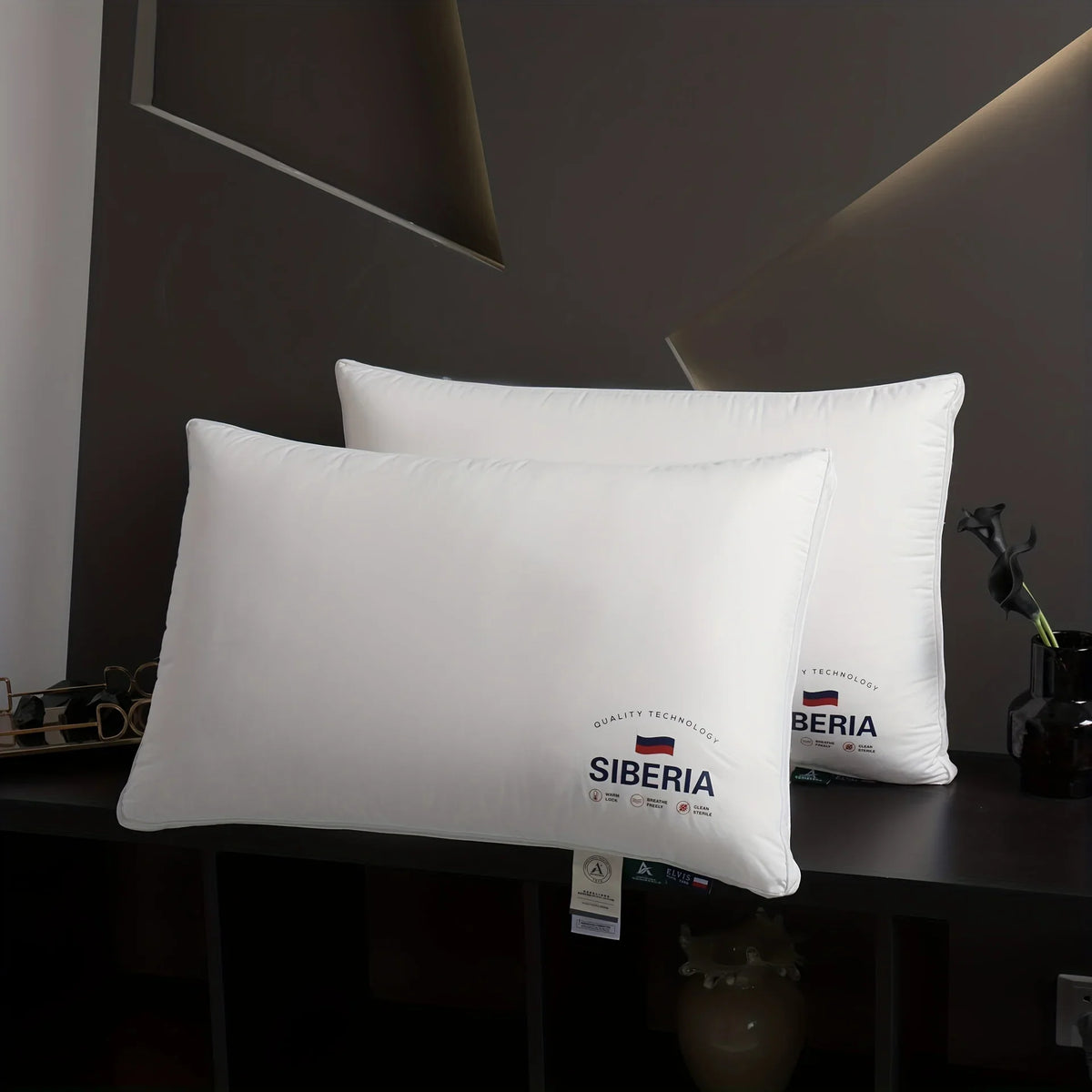 All Cotton Pillow with Thickened and Encrypted Core for Neck Protection, Available in 3 Heights, Bedroom Pillow, White - view 2