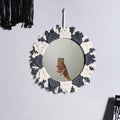 Wall mirror in macrame interior decoration bohemian style - Miroir mural M0843