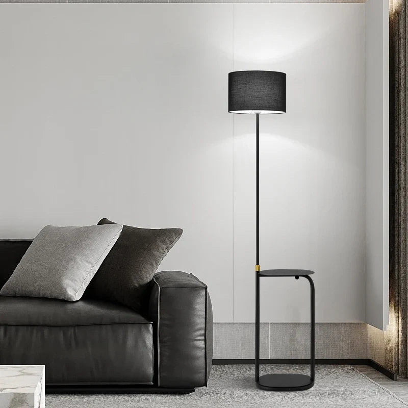 Multifunctional minimalist floor lamp with foot switch