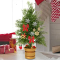 Artificial plastic Christmas tree for festive decorations