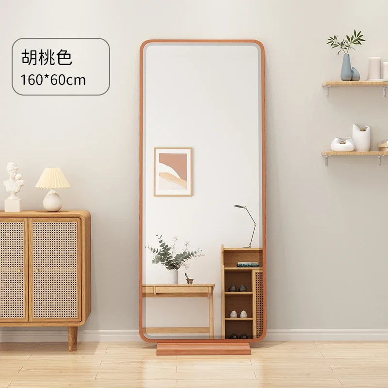 Vintage rectangular wooden mirror for interior decoration - Noyer / 160X70