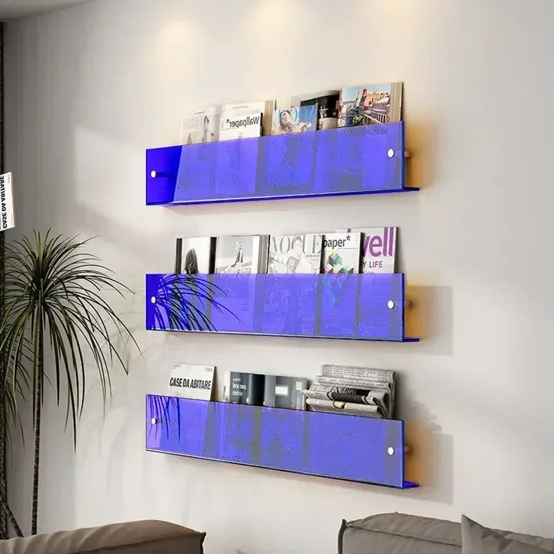 Transparent acrylic wall shelf for various storage - view 3