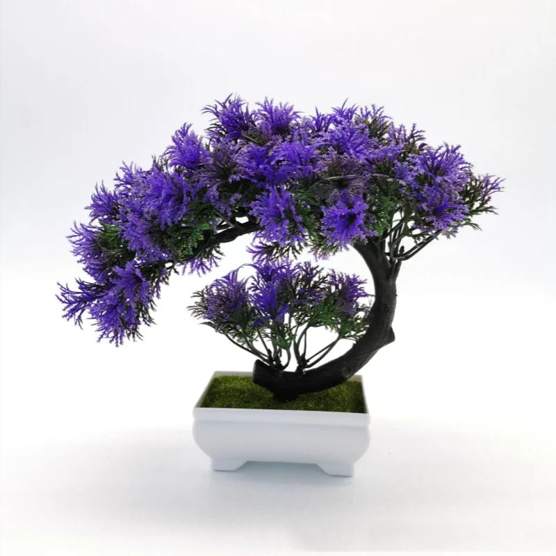 Artificial bonsai decorative plants for office and home - Purple