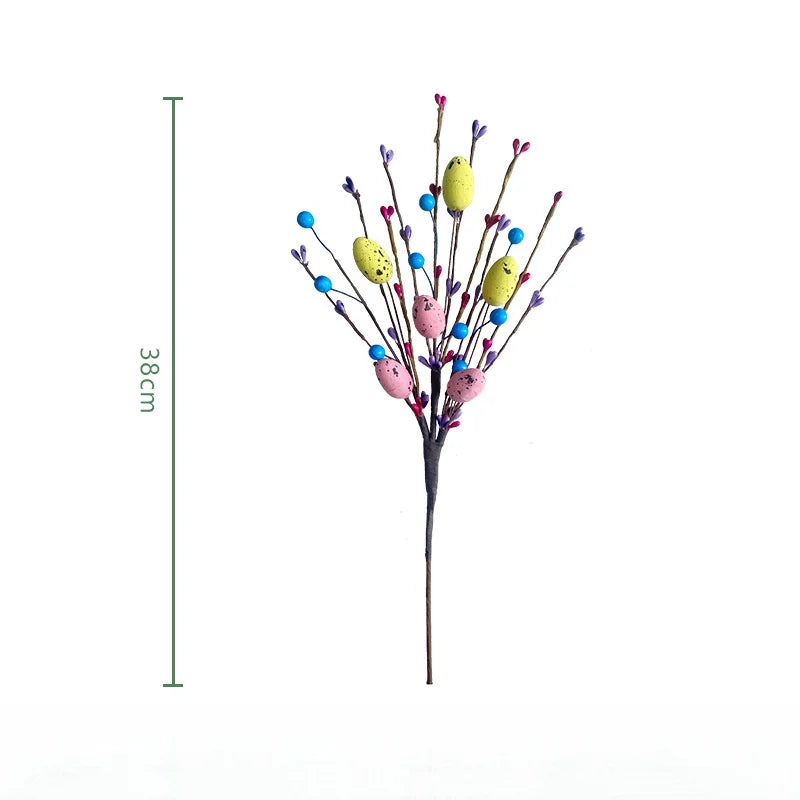 Decoration of 2024 eggs and artificial plants for the house - Yellow 1