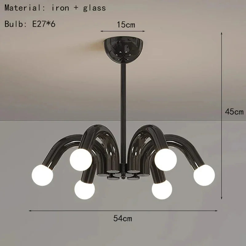 Modern milky white LED during light, living room, bedroom, children's room, creative decoration during light - Black / Natural light 4000K