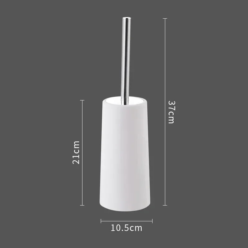 Creative toilet brush with bathroom holder - White