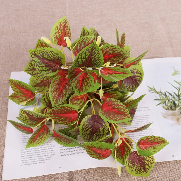 Plastic Artificial Plants For Home decor, False Plants Artificial Wall Grass Jungle Party Supplies Greenery Garden Decoration