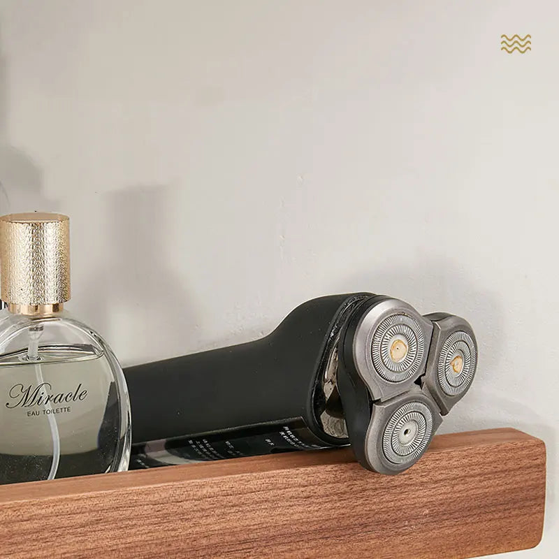 Wall Mount Floating Shelves, Wood and Aluminium, Storage Rack, Home decor, Living Room, Bedroom, Bathroom, Kitch - view 2