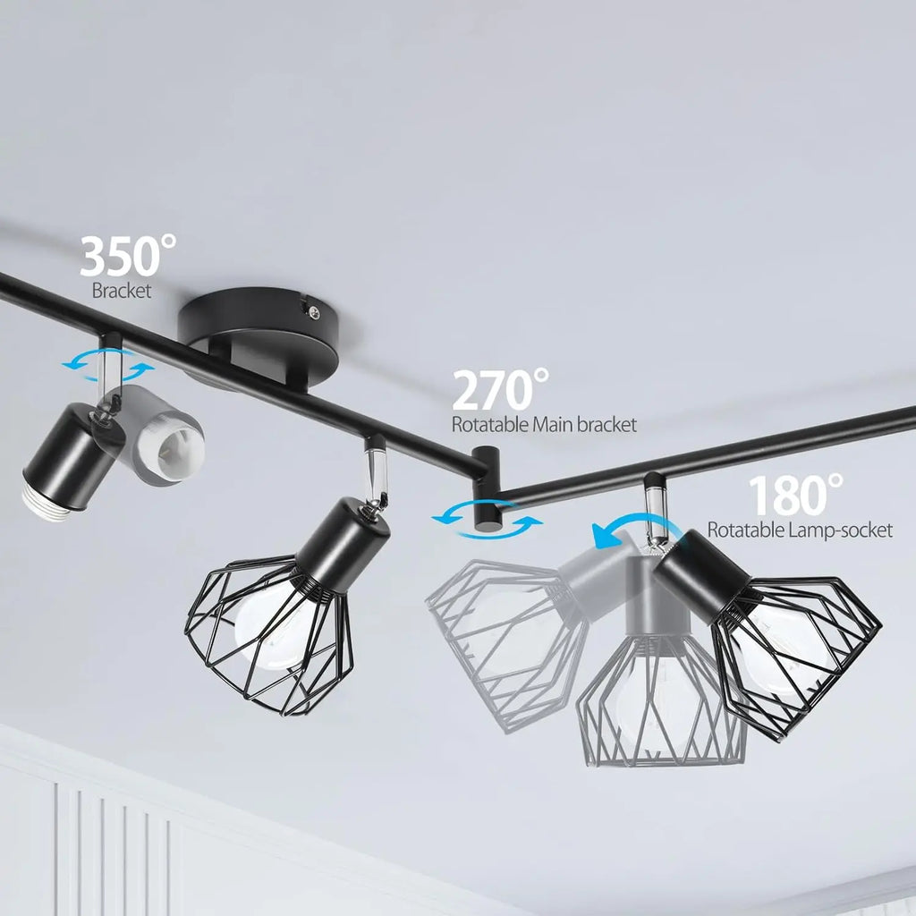 LED E14 ceiling light rotating 350 °, spotlight wall light, suitable for kitchen, living room, bedroom LED wall lights - view 3