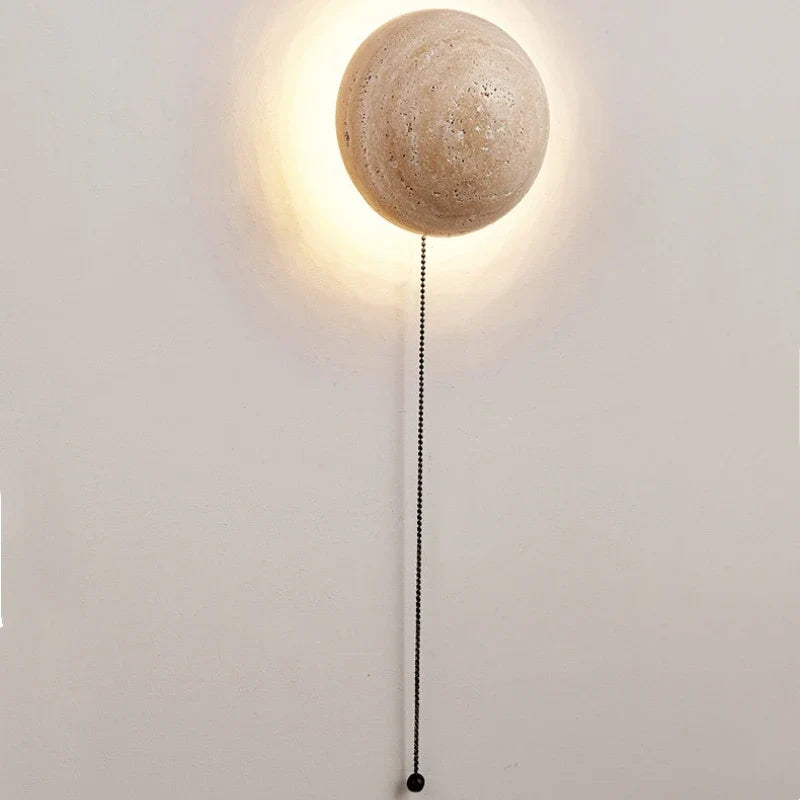 Modern wall sconce in limestone for bright interior decoration - view 6