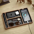Wooden storage box for office and accessories