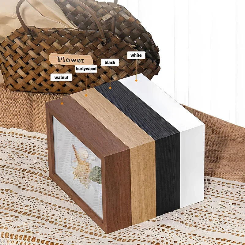 Transparent floating photo frame with decorative and artisanal dried flowers - view 4