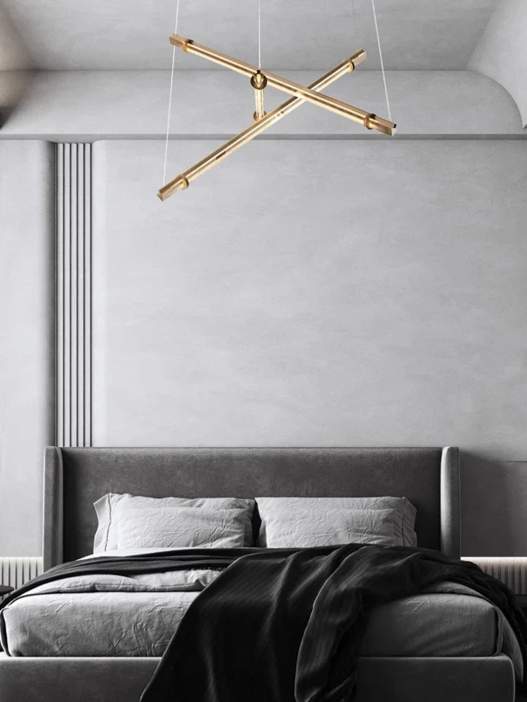 Modern acrylic and copper decorative minimalist design - view 2