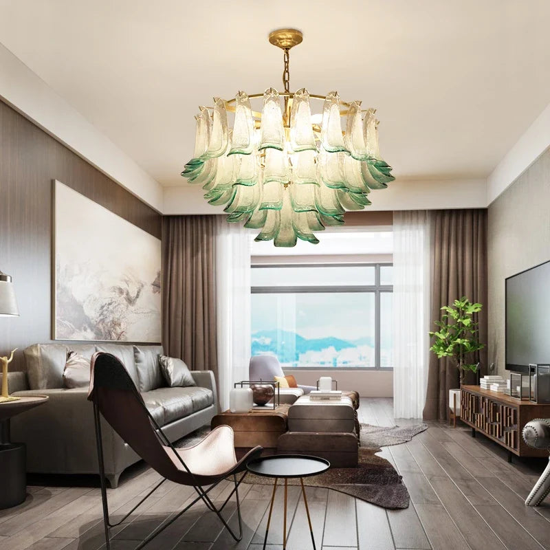 Modern Luxury Hardware Glass Chandelier Suitable for Villa Living Room Art Exhibition Hall, Hotel Bedroom Decoration Lighting - view 2