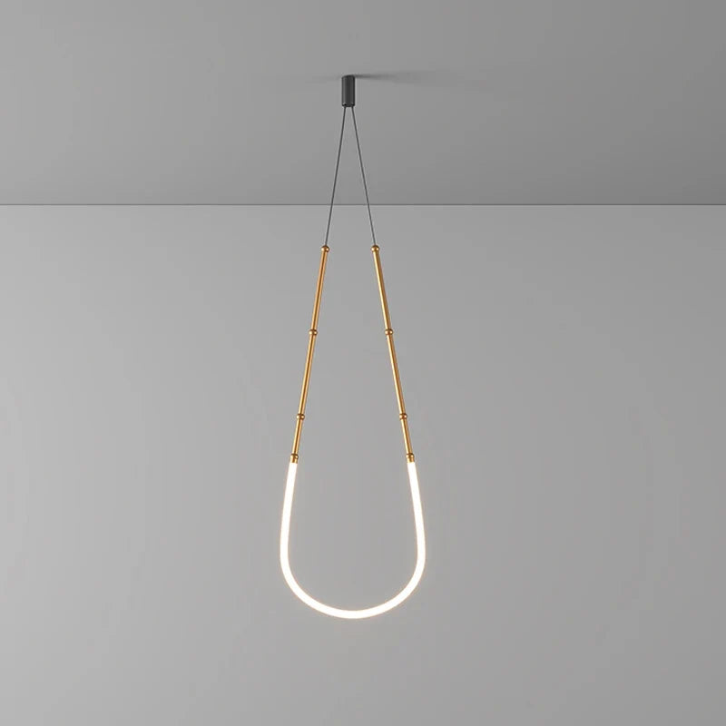 Art decoration chandelier in black metal with led lighting - view 5