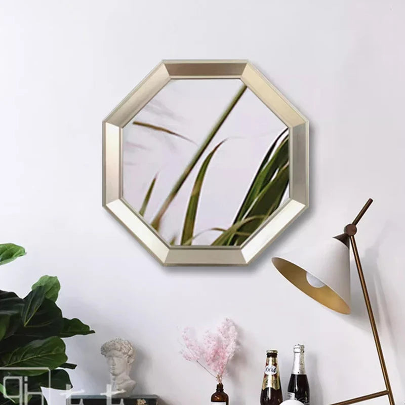 Metal hexagonal decorative mirrors for aesthetic decoration - view 4