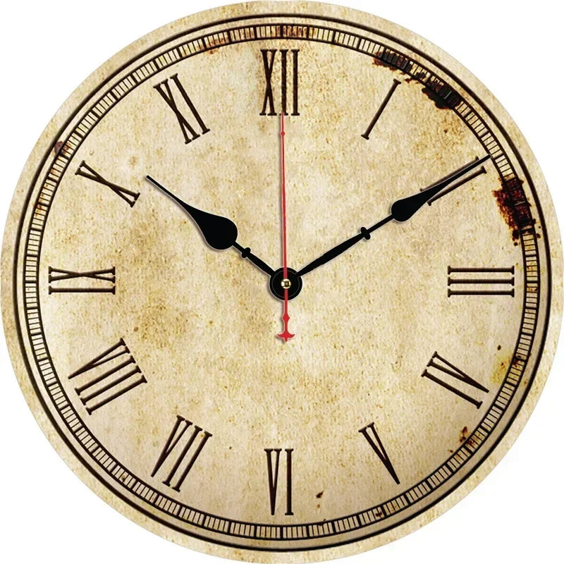 Silent retro wall clock for modern interior decoration - 20-0469 / 14 pouces (34 cm)
