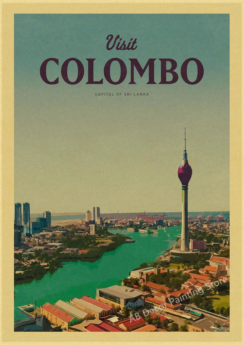 Vintage Travel Poster Wall Art for Tourism, Design 14 - 14 / A3 16.5 x 11.8 inches
