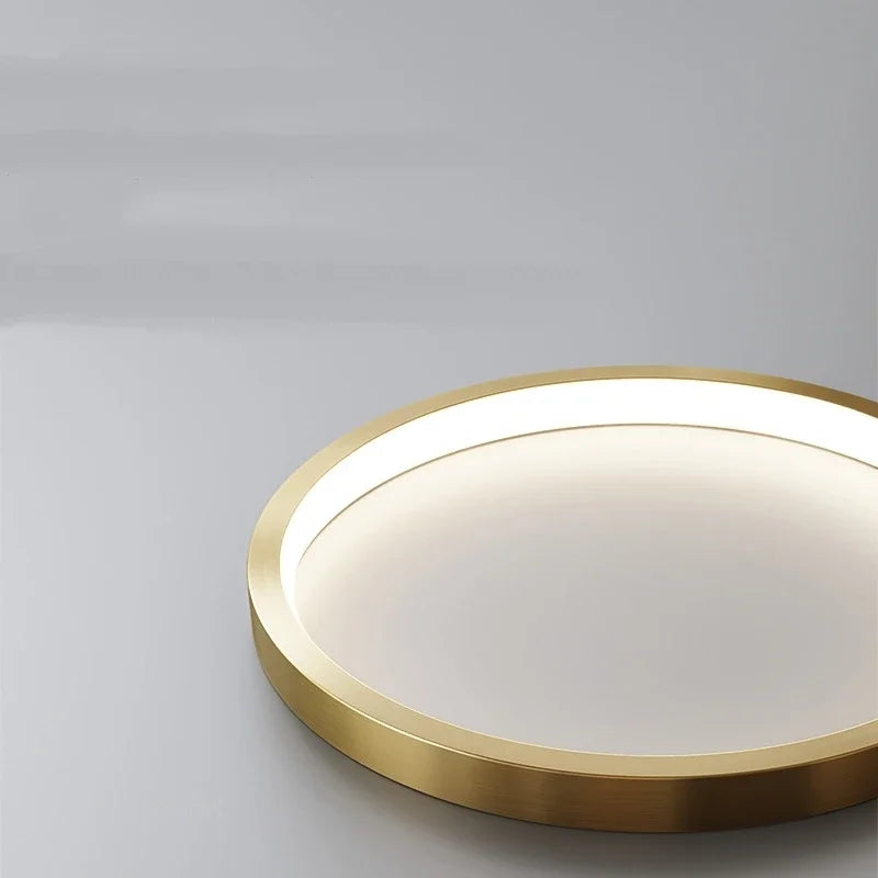 Modern pendant light with golden ring and Nordic minimalist lighting - view 5