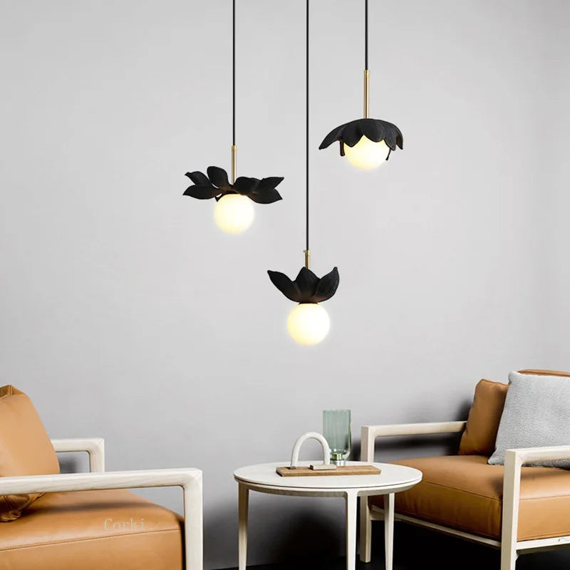 Modern resin pendant light for elegant interior decoration - view 4