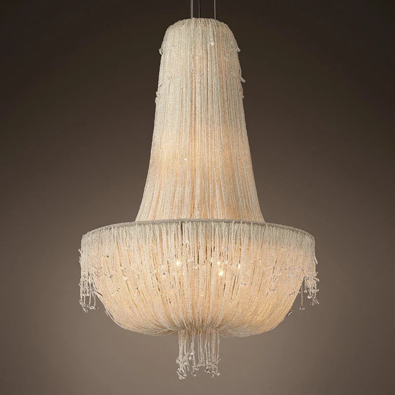 Transparent crystal pendant light with retro and luxurious design - view 10