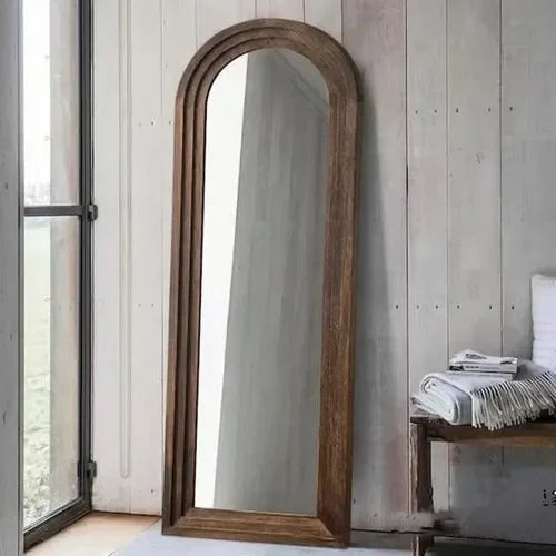Vintage wooden mirror for aesthetic decoration and make-up - 60X160X3CM