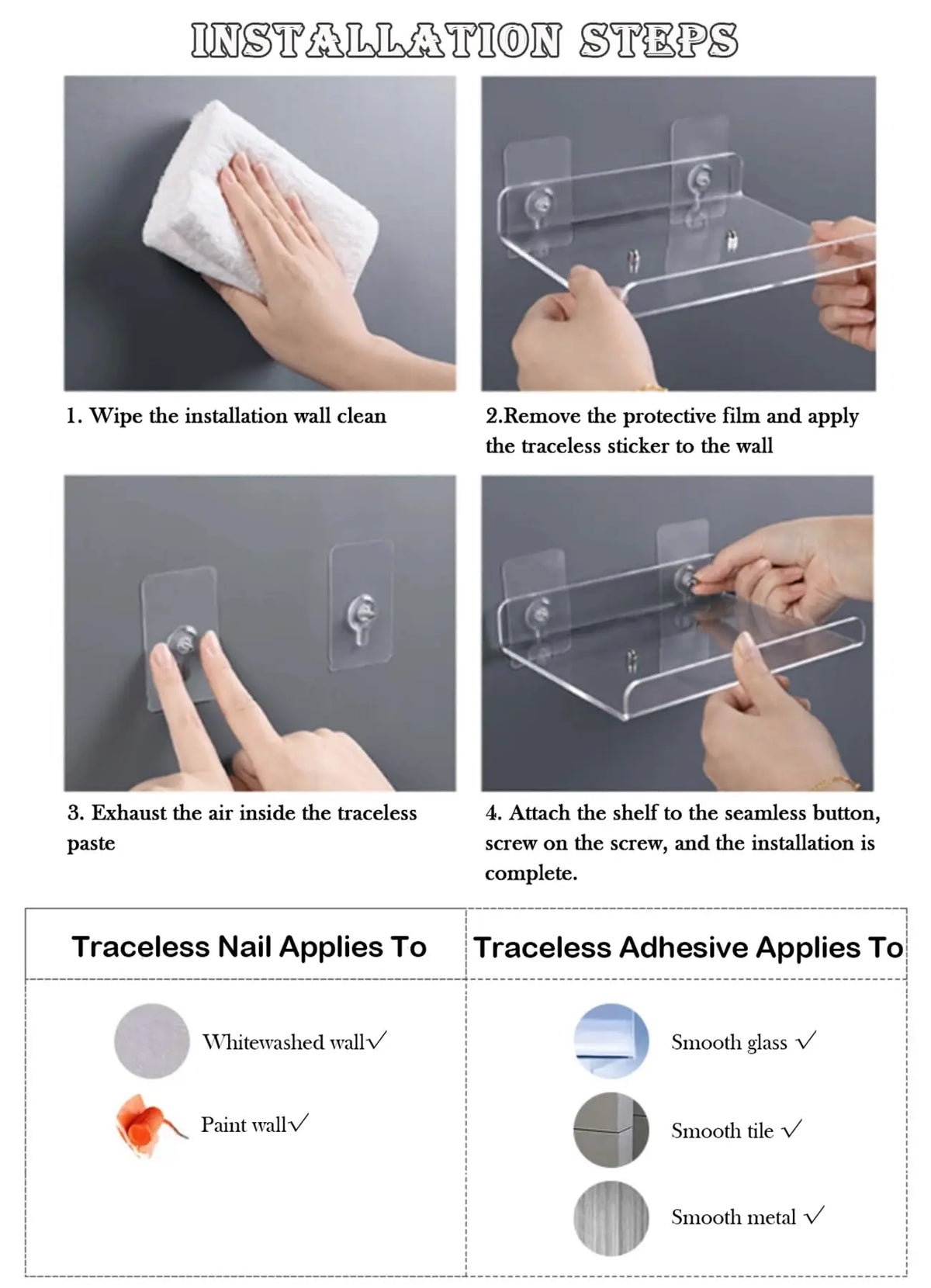 Acrylic Floating Wall Shelf Organizer for Living Room Decor - view 5