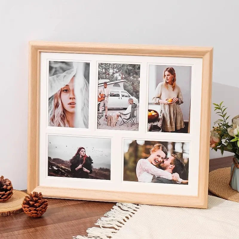 Solid wood display for decorative wedding photo frames - view 2