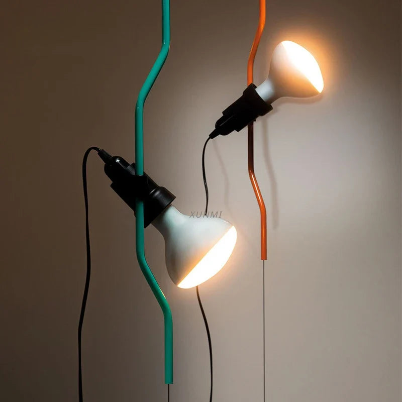 Italian minimalist foot chandelier with decorative adjustable height
