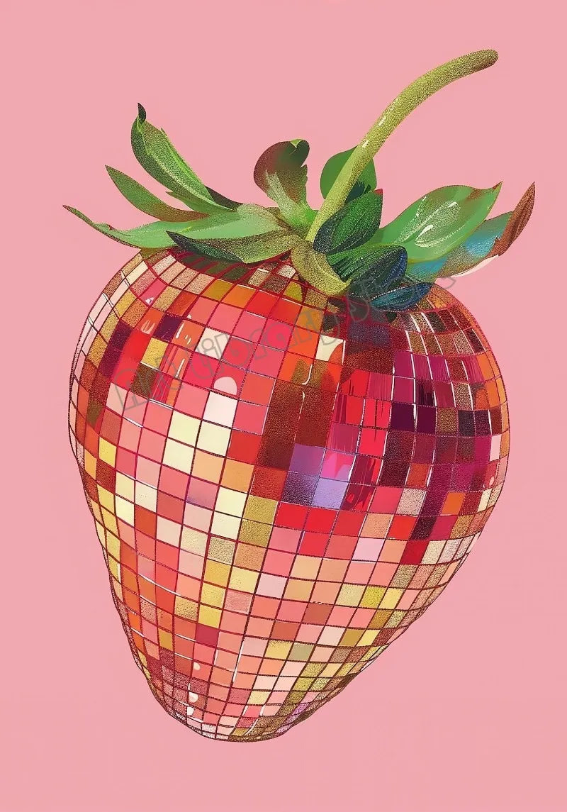 Retro Abstract Disco Ball Wall Art Poster, Festive Design - 30X40cm Unframed / 11