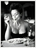 Women Drinking Wine and Eating Spaghetti Poster, Design 12 - 60X90cm Unframed / 12