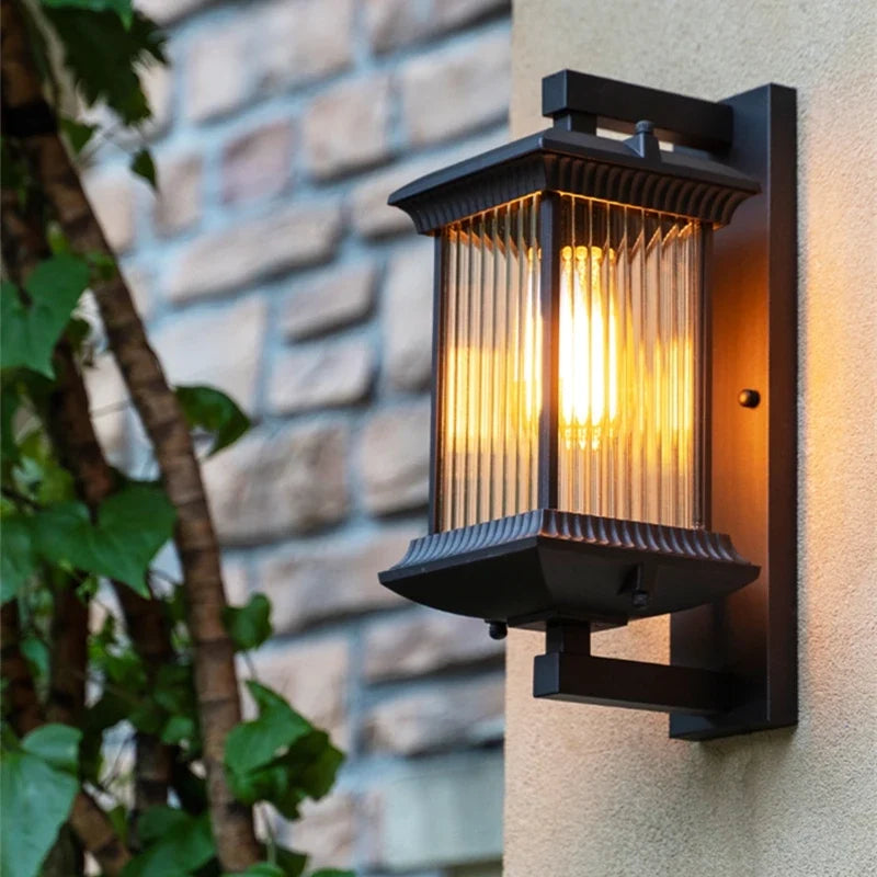 Outdoor wall sconce in waterproof metal for garden and porch - view 3