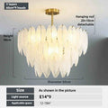 Romantic pendant light in glass and feathers design modern minimalist - D 60cm / 3 modifiables