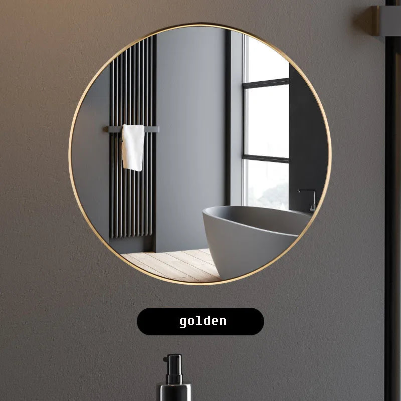 Circular metal wall mirror modern minimalist style - 40cm 1