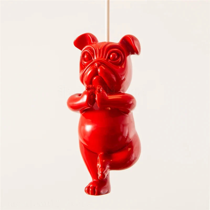 Creative animal dog ceiling lamp in resin for fun decor - view 5