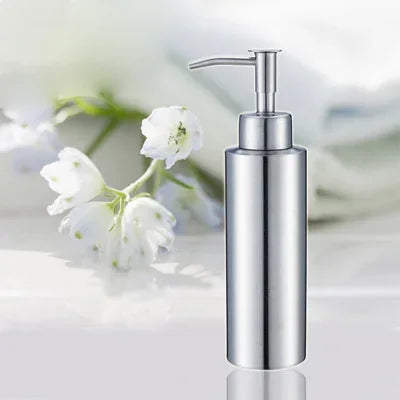 Stainless steel soap dispenser for hands and bodies - Cylindrical - 290ml