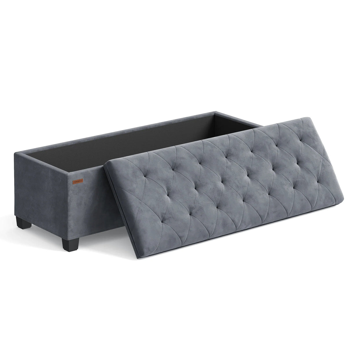 SONGMICS Stool with Storage Space, Bench with Legs, 40 x 110 x 40 cm Footstool, Storage Box, Maximum Load 300 kg - view 2