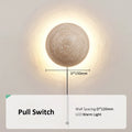 Modern wall sconce in limestone for bright interior decoration - Pull Switch / D150mm / Warm White