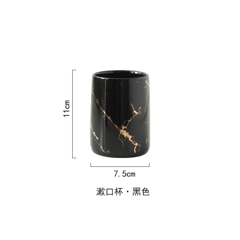 Ceramic accessories for bathroom decoration - Black-Cup