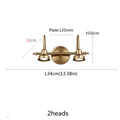 American Bronze Mirror Front Light , Bathroom Wall Lamps Mirror Light ,Powder Room Mirror Wall Lights Lighting LED Makeup Mirror - 2 Heads Bronze A / Light Warm