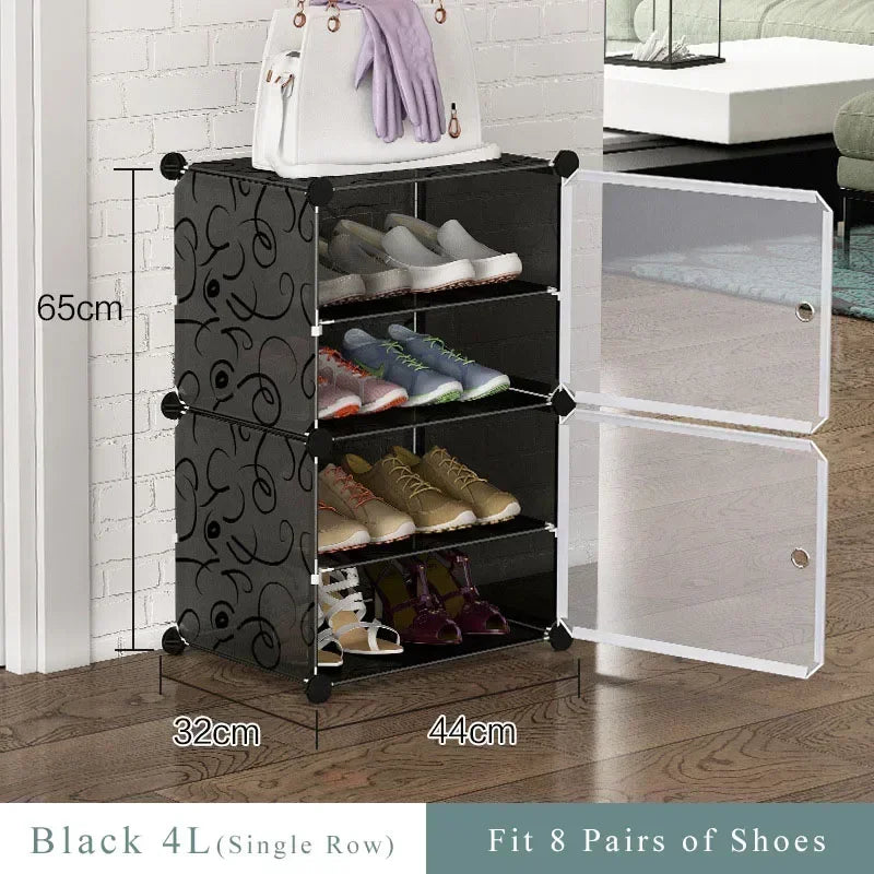 Multifunction shoe shelf for better storage - Noir4