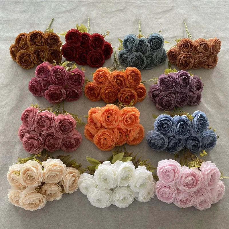 Artificial silk peonies bouquet for floral decoration - view 5