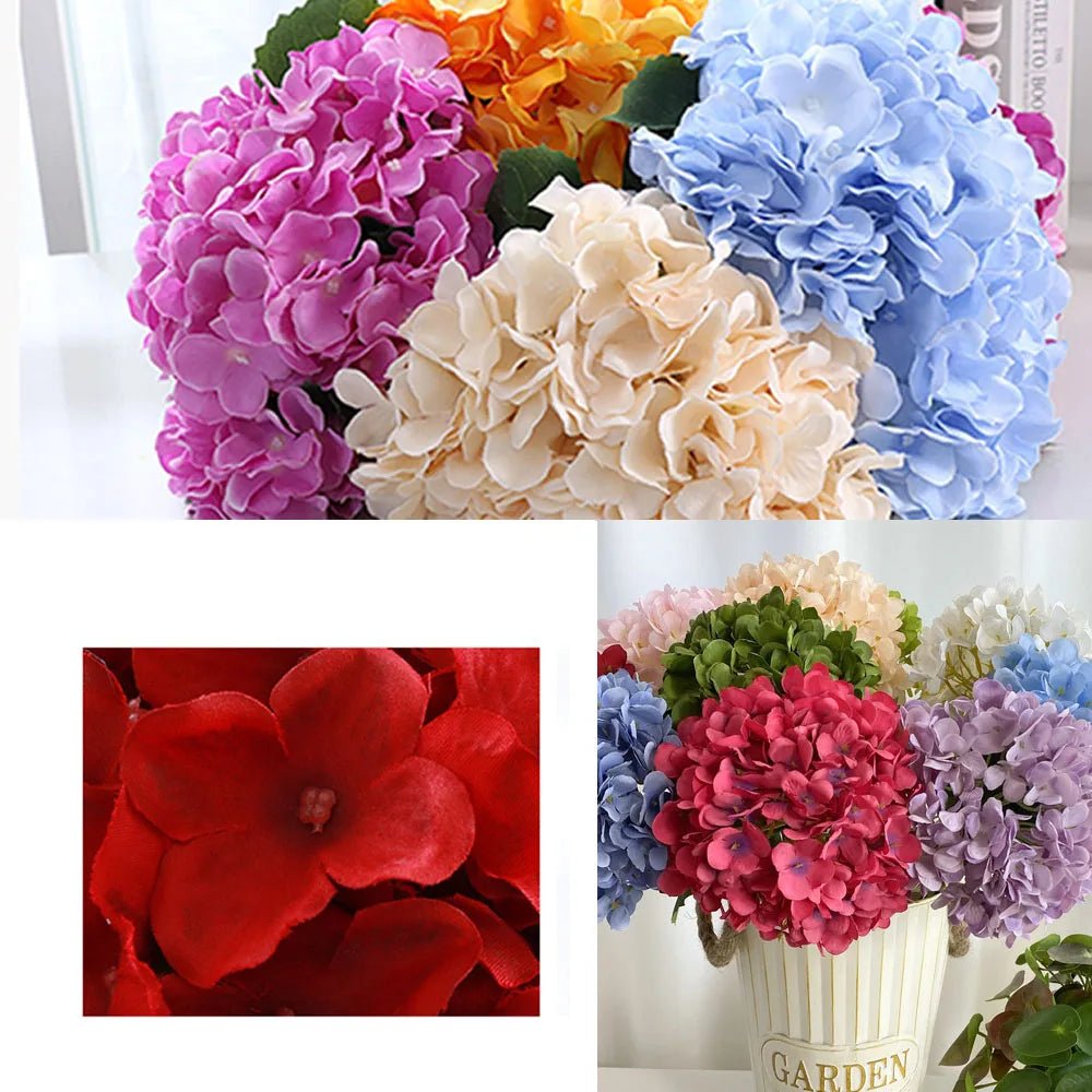 Bouquet of artificial silk hortensias for weddings and festive decorations - view 6