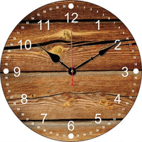Vintage wall clock in decorative and silent wood