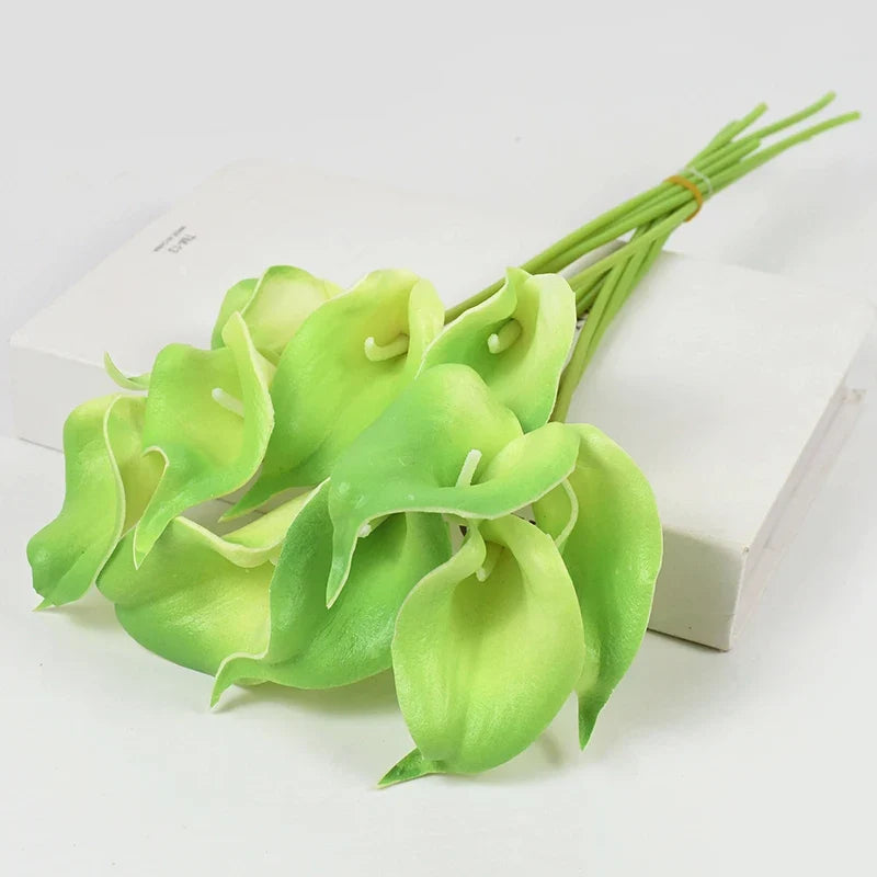 Lot of artificial flowers lys calla for wedding and decoration - L / 5 Pieces