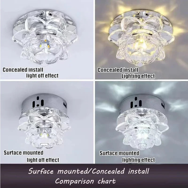 Crystal led ceiling lamp for modern interior decoration - view 3
