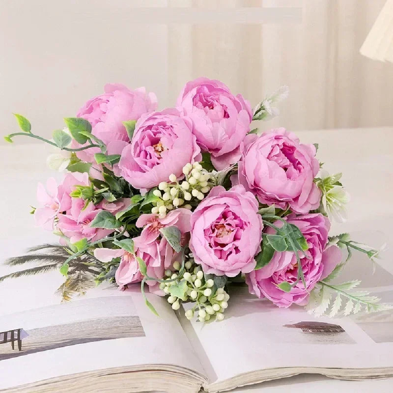Bouquet of artificial peonies for interior decoration - view 6